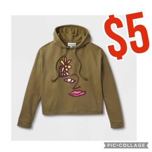 $5 ITEM - NWT Pride adult Blu face hoodie-Olive green